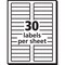 Avery Labels, Mailing, 2/3"x3-7/16", 750/PK, White PK AVE48266 - alternate 3